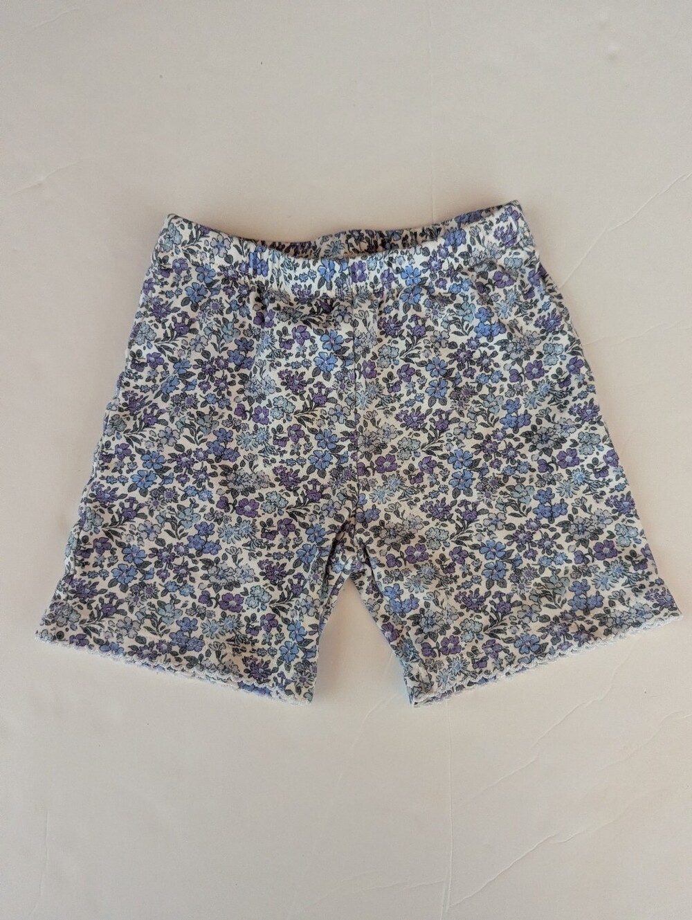 Petite Plume Pajamas Shorts 3T Girls Blue Floral Dainty